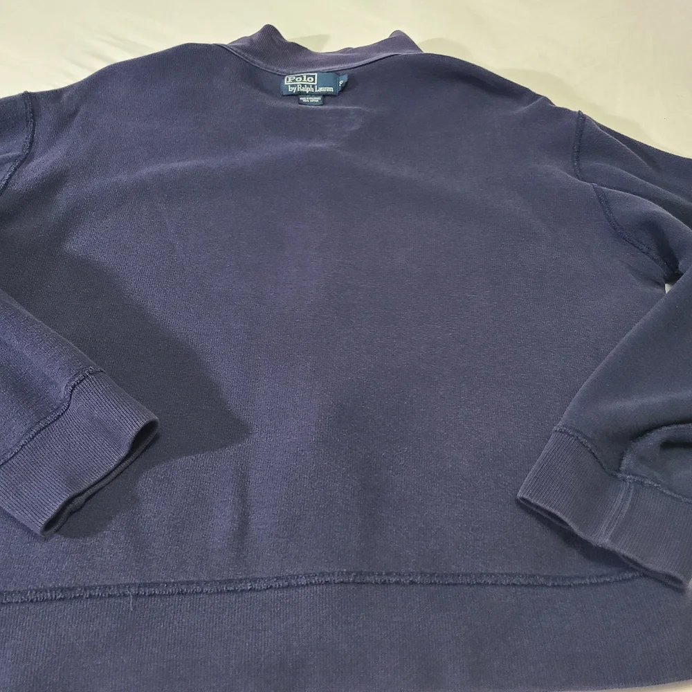 Vintage Polo Ralph Lauren Double Knit Zip-Up Track Jacket Red Pony Logo‎ Small